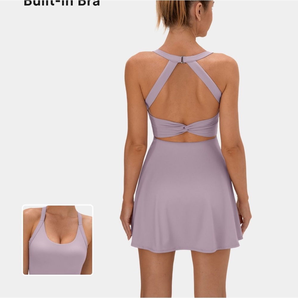 HALARA Backless Twisted Active Dress L